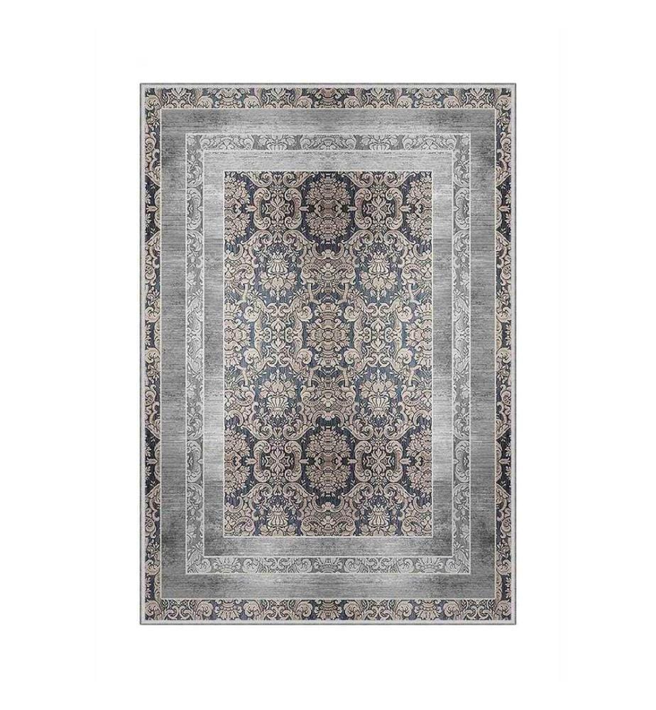 Tappeto, Bianco, Visone, Grigio, 100% poliestere, 50 x 80 cm