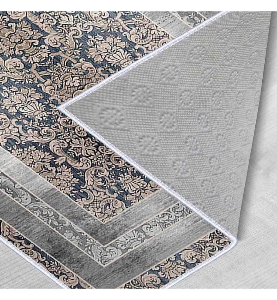 Tappeto, Bianco, Visone, Grigio, 100% poliestere, 50 x 80 cm