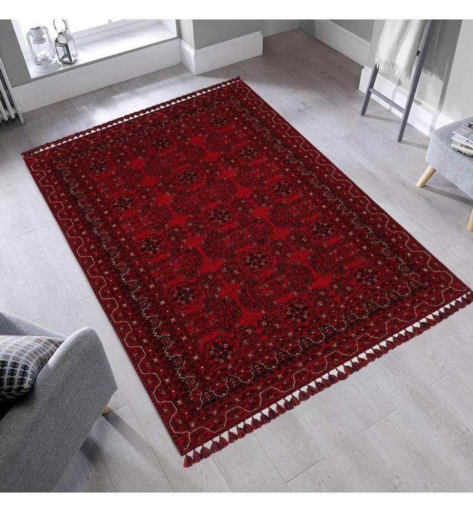 Carpet, Red, 88% Acrylic Chenille / 12% Polyester, 120 x 180 cm