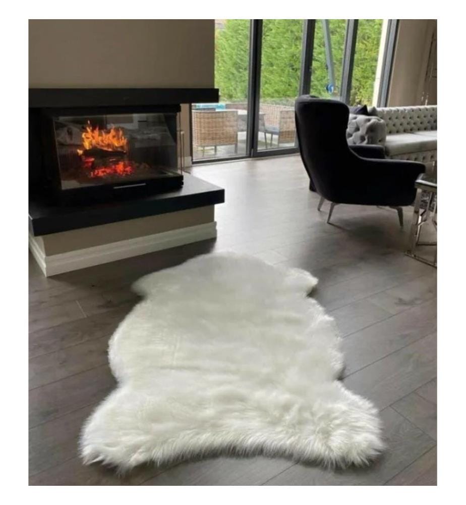 Tappeto, Bianco, 100% poliestere, 100 x 150 cm