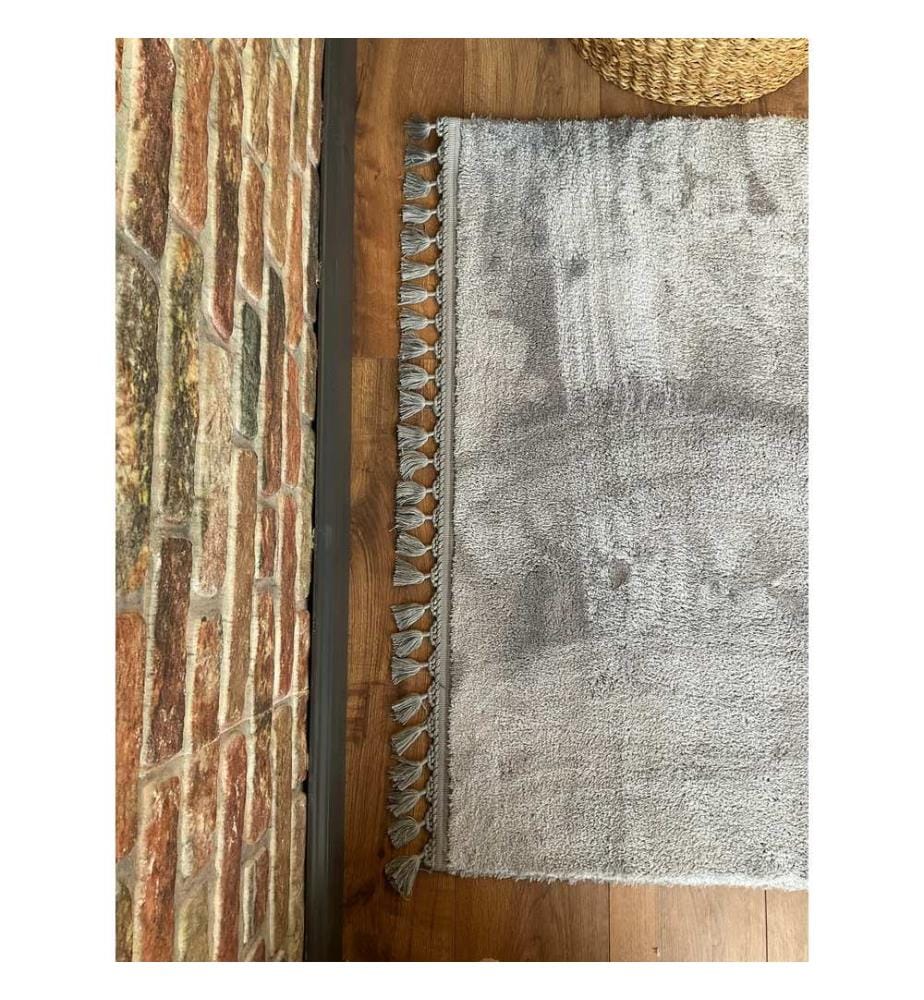 Tappeto, Grigio, 100% poliestere, 80 x 150 cm