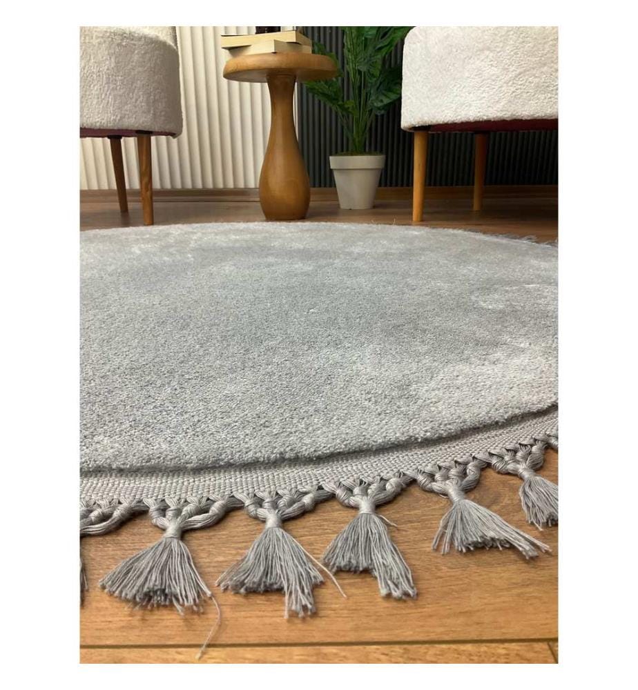 Tappeto, Grigio, 100% poliestere, 80 x 80 cm