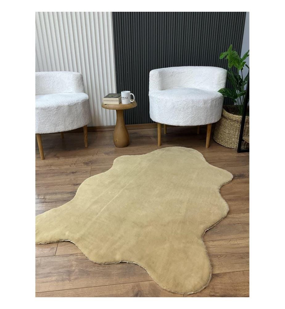 Tappeto, Cappuccino, 100% poliestere, 100 x 150 cm