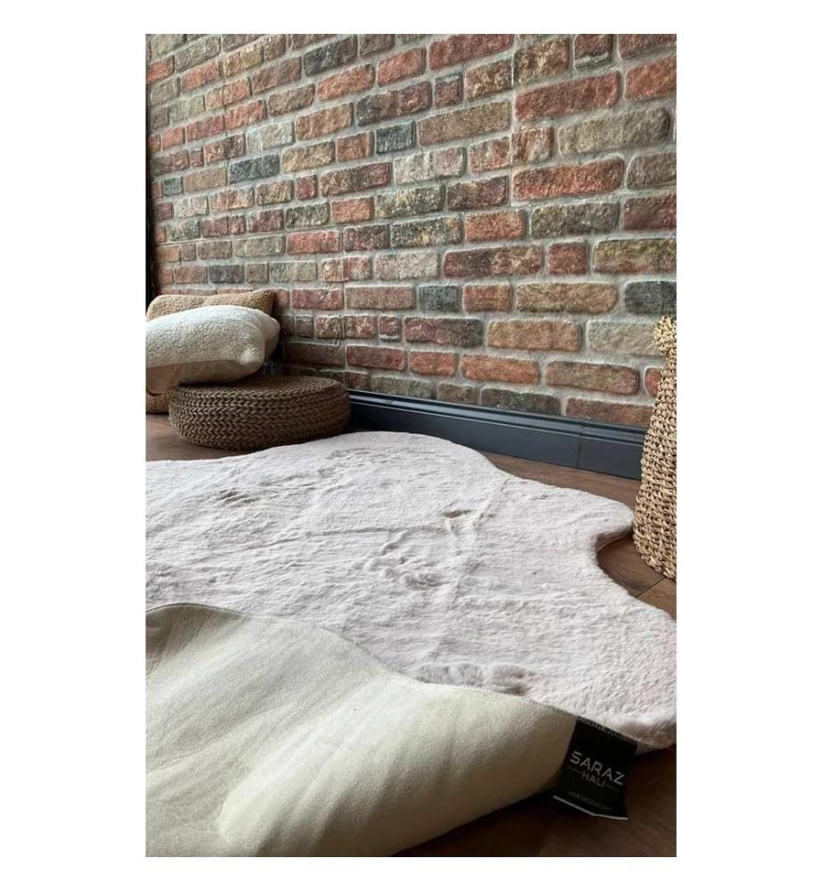 Tappeto, Bianco, 100% poliestere, 60 x 90 cm