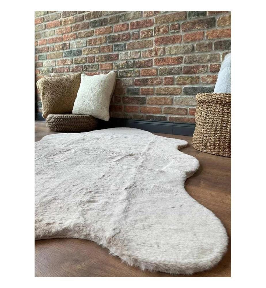 Tappeto, Bianco, 100% poliestere, 75 x 150 cm