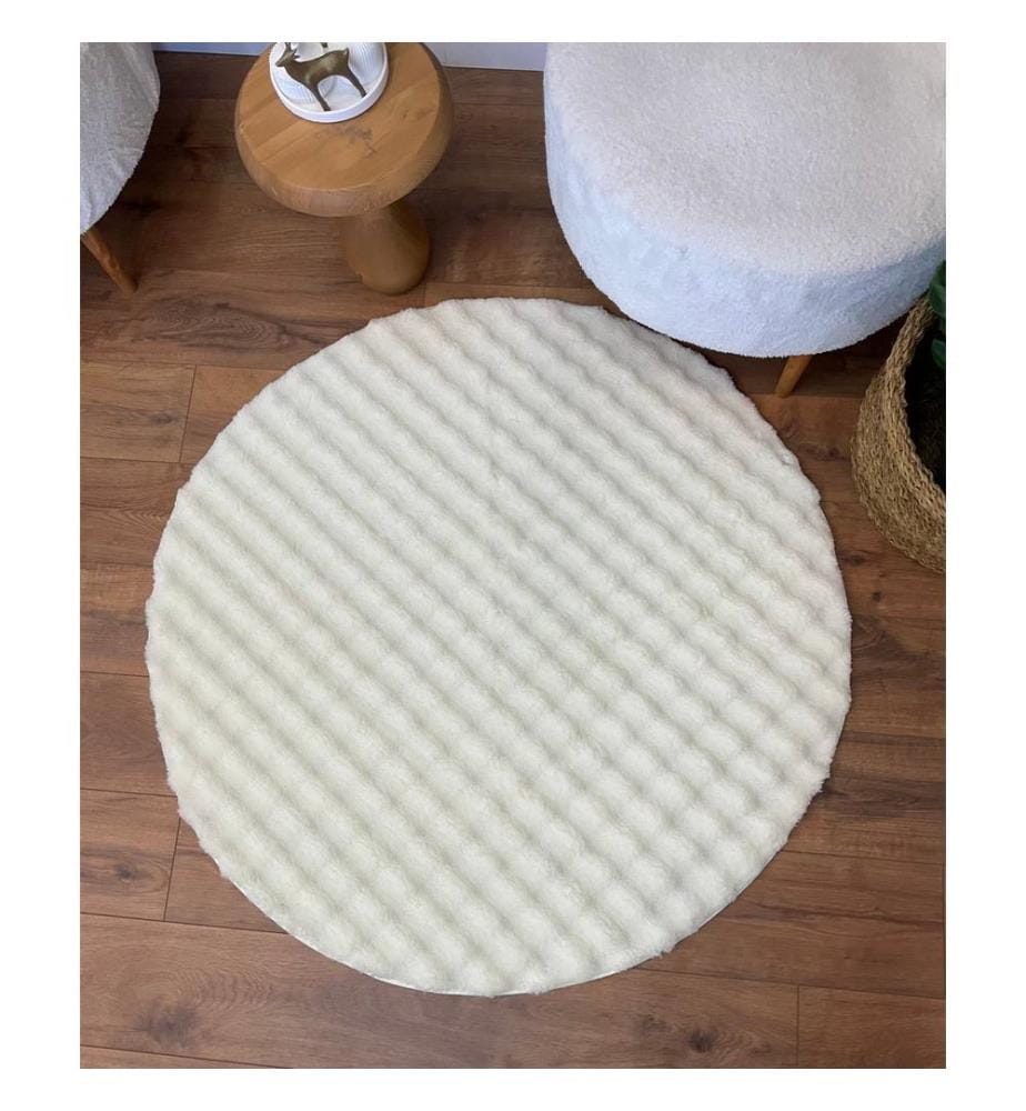 Tappeto, Crema, Tappeto morbido, 120 x 120 cm