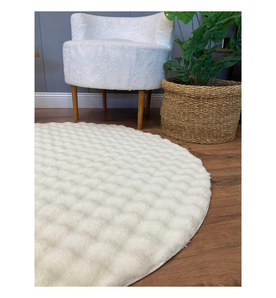 Tappeto, Crema, Tappeto morbido, 120 x 120 cm