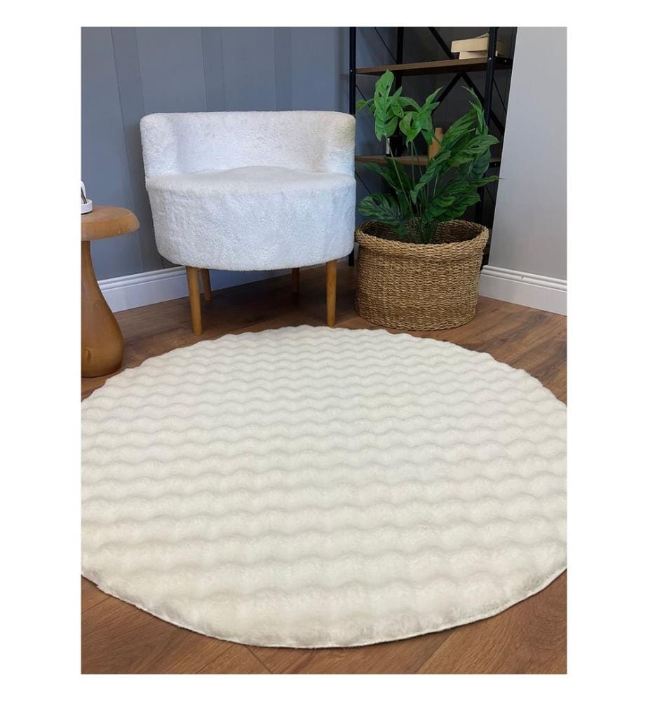 Tappeto, Crema, Tappeto morbido, 150 x 150 cm