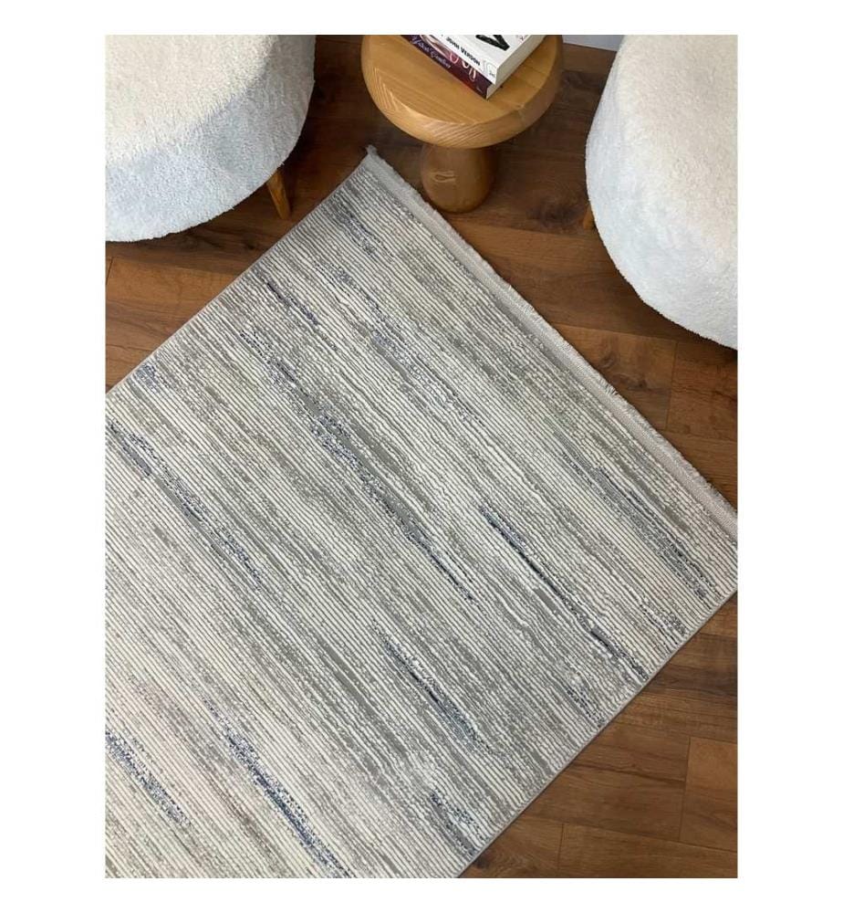Tappeto, Blu, Tappeto tessuto, 80 x 400 cm
