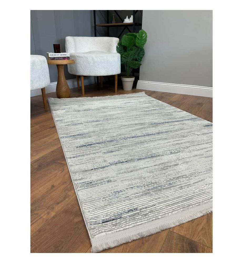 Tappeto, Blu, Tappeto tessuto, 100 x 250 cm