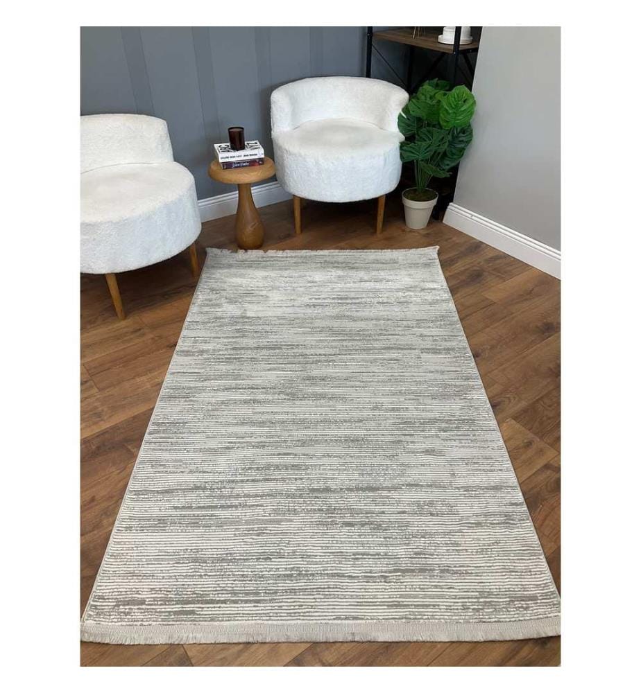 Tappeto, Grigio, Tappeto tessuto, 80 x 100 cm