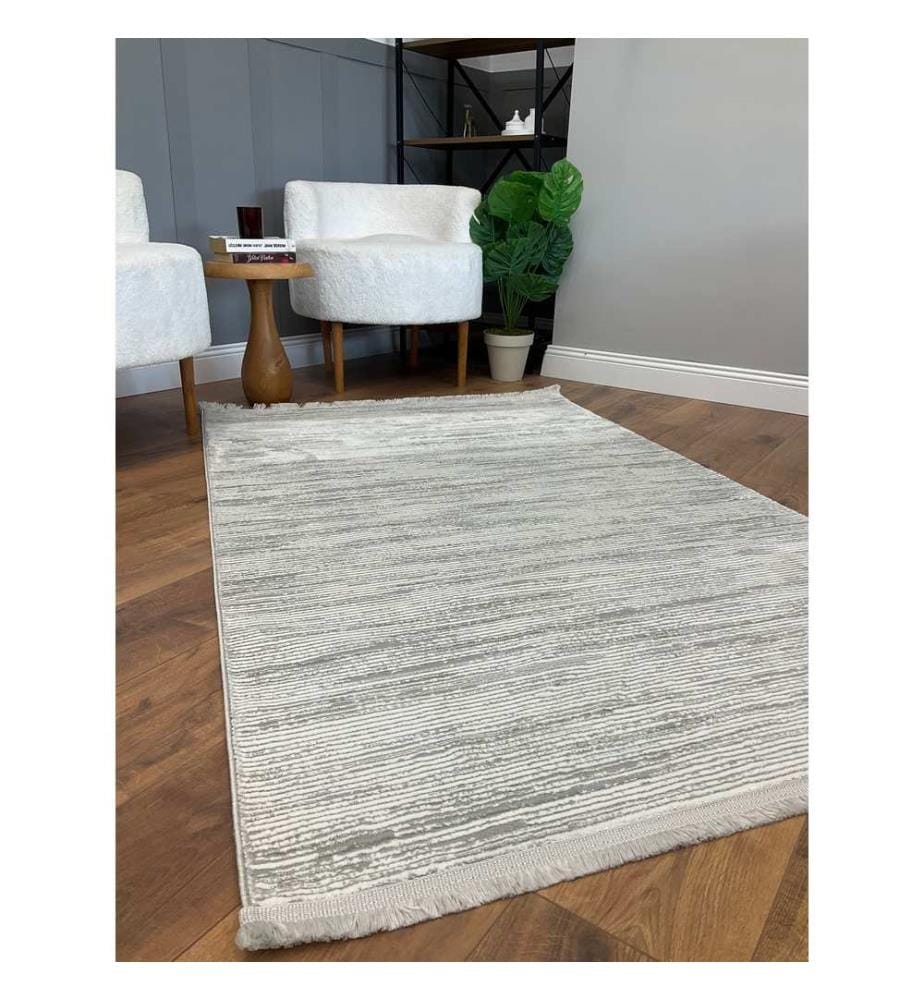 Tappeto, Grigio, Tappeto tessuto, 80 x 100 cm