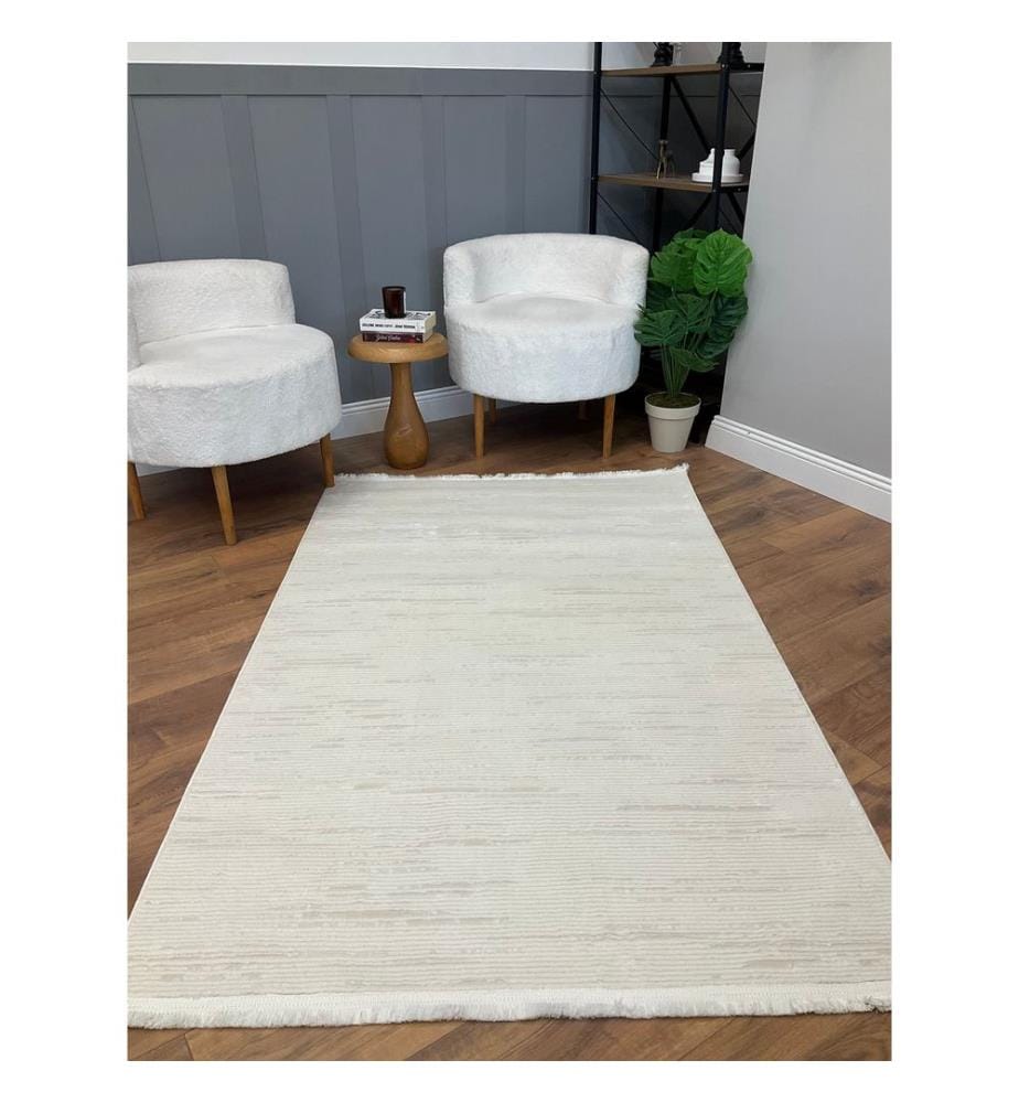 Tappeto, Crema, Tappeto tessuto, 60 x 100 cm