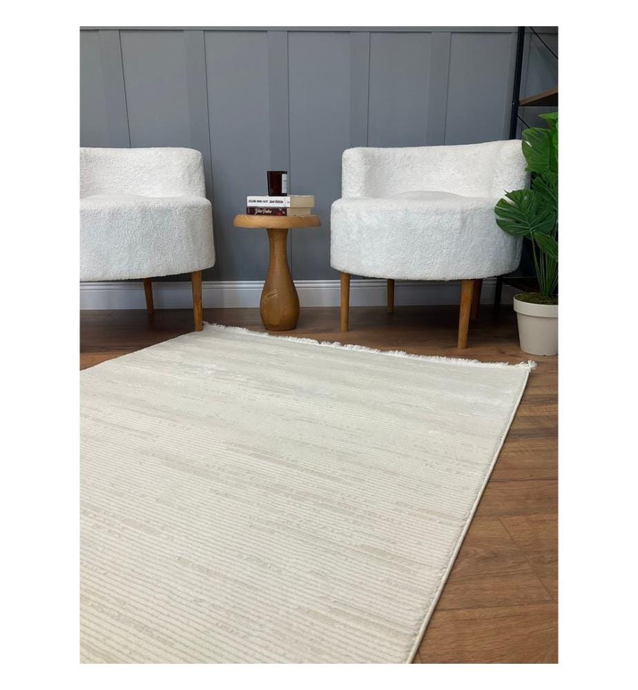 Tappeto, Crema, Tappeto tessuto, 80 x 350 cm