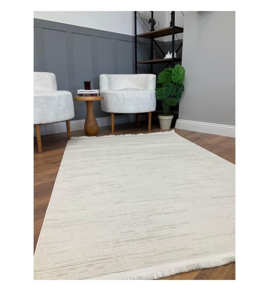 Tappeto, Crema, Tappeto tessuto, 80 x 400 cm