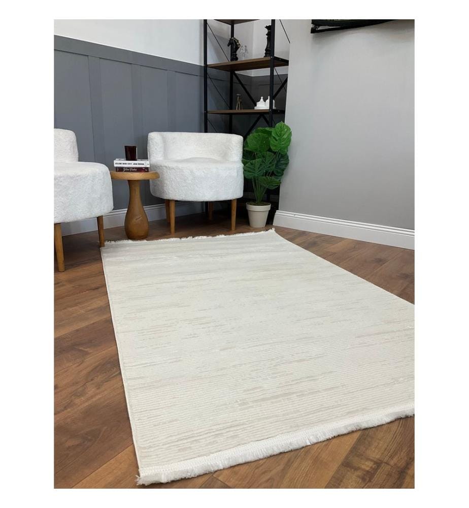 Tappeto, Crema, Tappeto tessuto, 100 x 150 cm