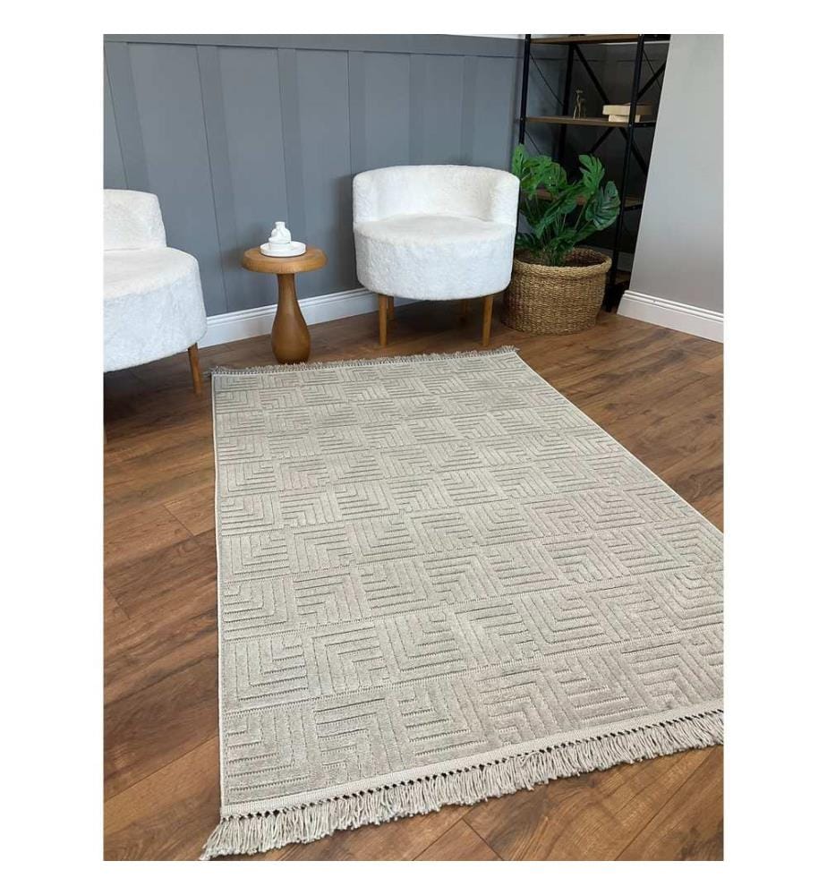 Tappeto, Grigio, Tappeto fatto a macchina, 120 x 180 cm