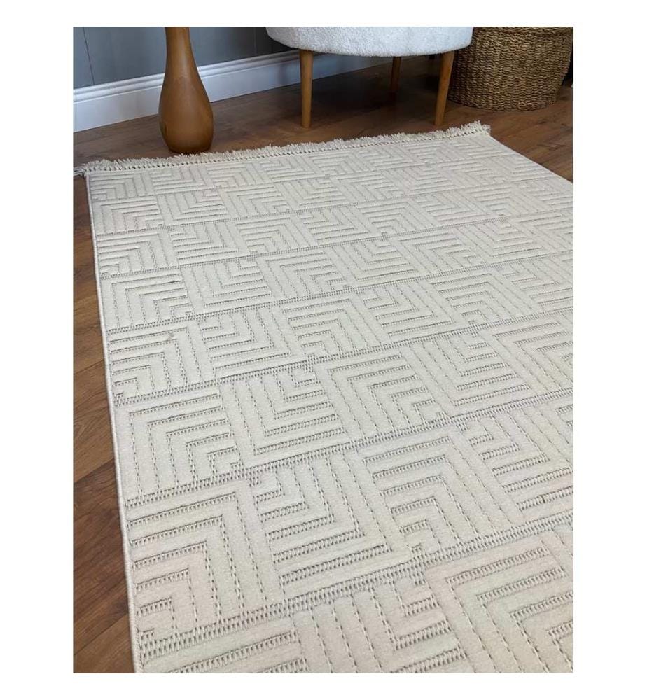 Tappeto, Crema, Tappeto fatto a macchina, 160 x 230 cm