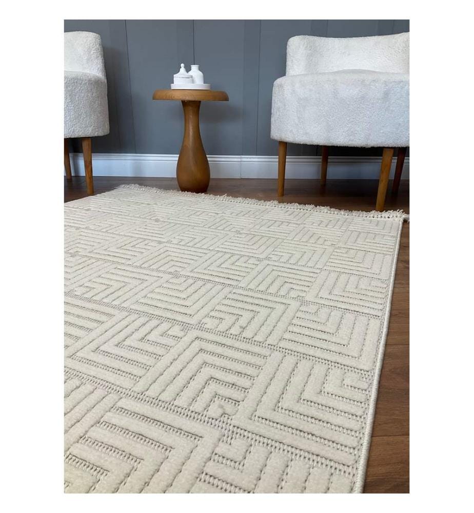 Tappeto, Crema, Tappeto fatto a macchina, 160 x 230 cm