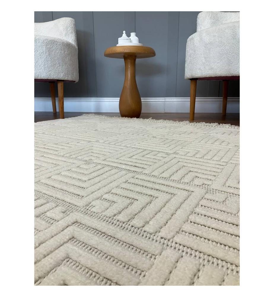 Tappeto, Crema, Tappeto fatto a macchina, 160 x 230 cm