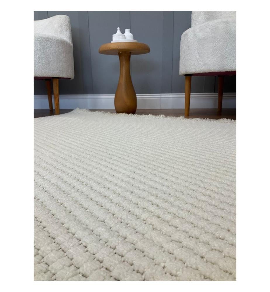 Tappeto, Crema, Tappeto fatto a macchina, 100 x 200 cm