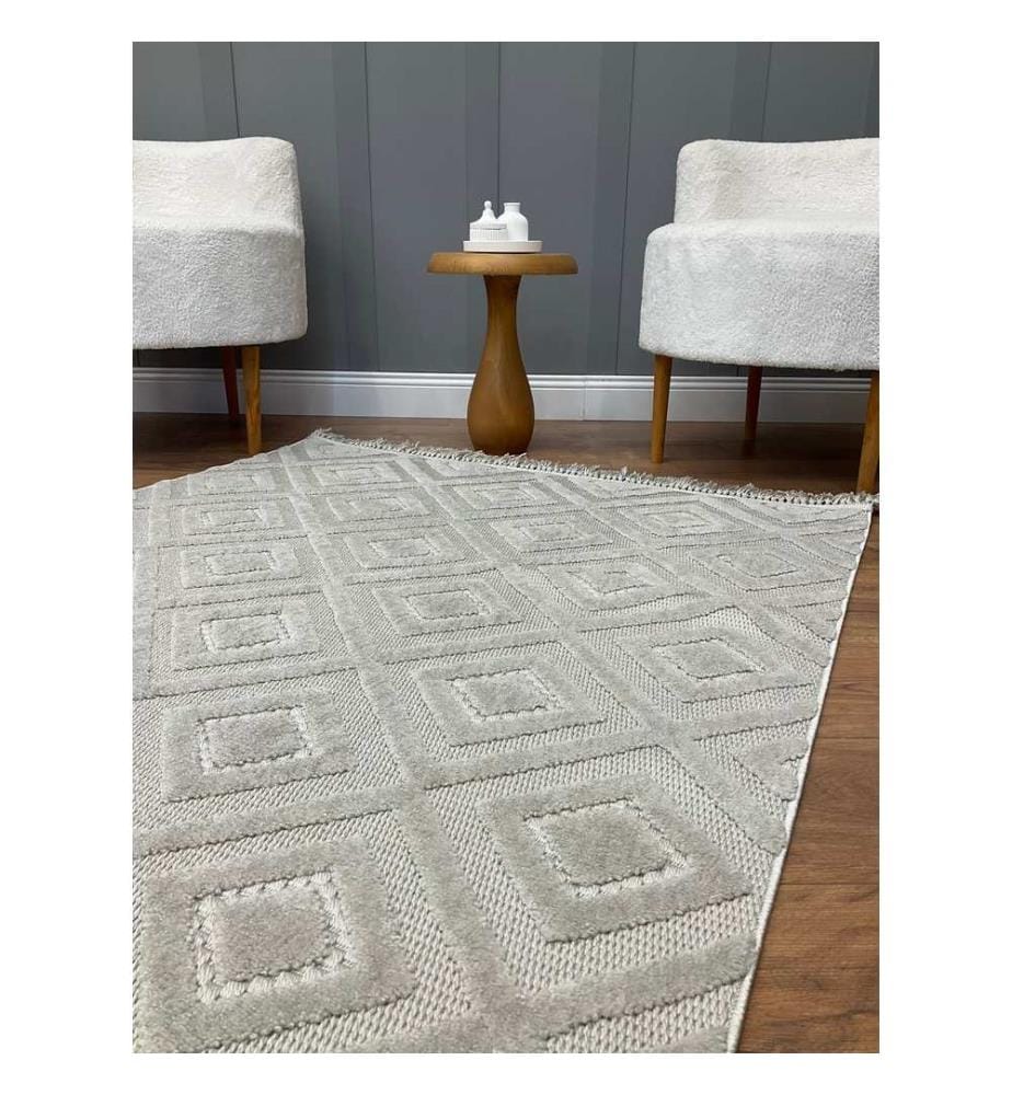Tappeto, Grigio, Tappeto fatto a macchina, 160 x 230 cm
