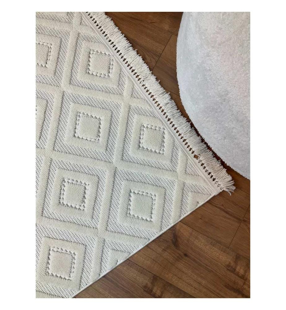 Tappeto, Crema, Tappeto fatto a macchina, 120 x 180 cm