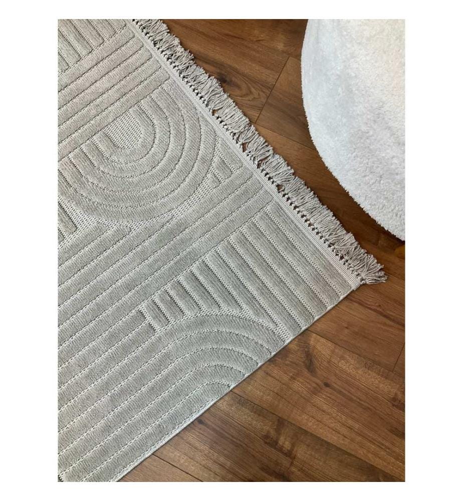 Tappeto, Grigio, Tappeto fatto a macchina, 100 x 200 cm