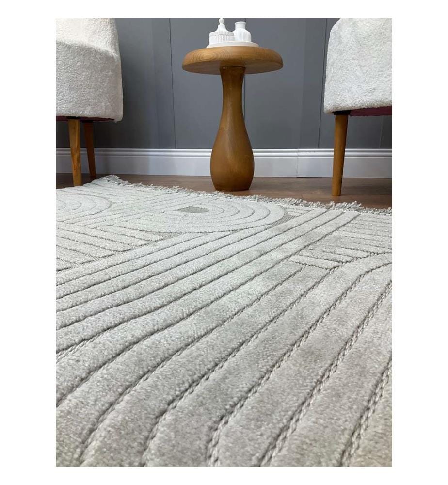 Tappeto, Grigio, Tappeto fatto a macchina, 100 x 200 cm