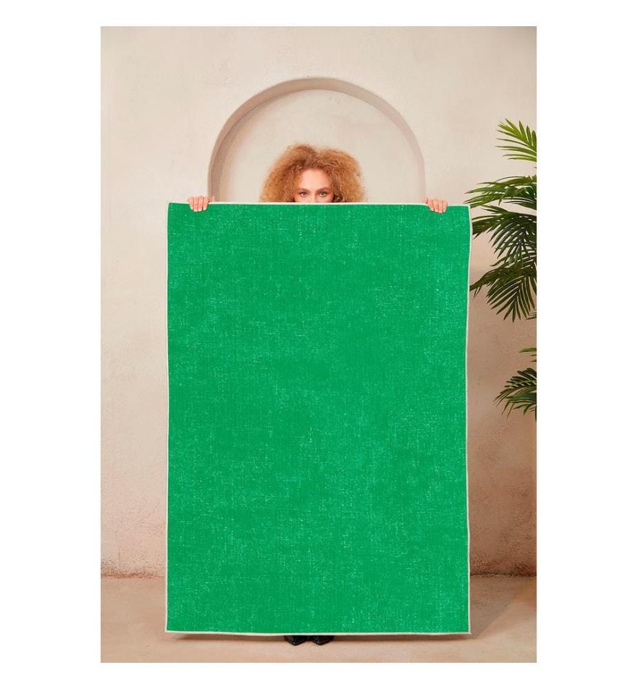 Tappeto, Verde, 100% poliestere, 80 x 50 cm