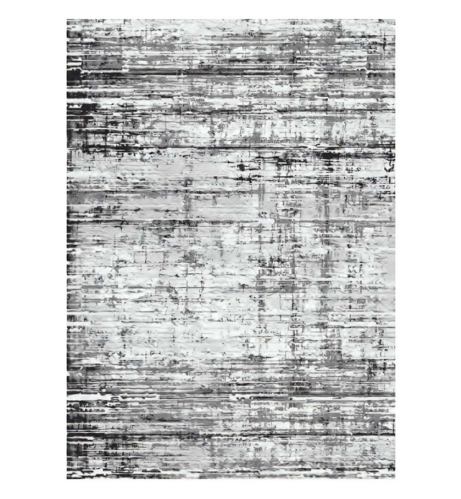 Tappeto, Bianco, Grigio, Nero, 100% poliestere, 40 x 60 cm