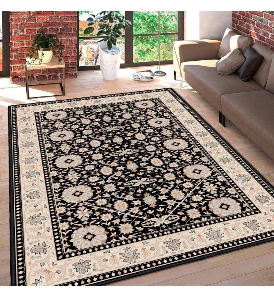 Tappeto, Crema, Cammello, Grigio, Grigio, Nero, 100% Cotone, 80 x 50 cm
