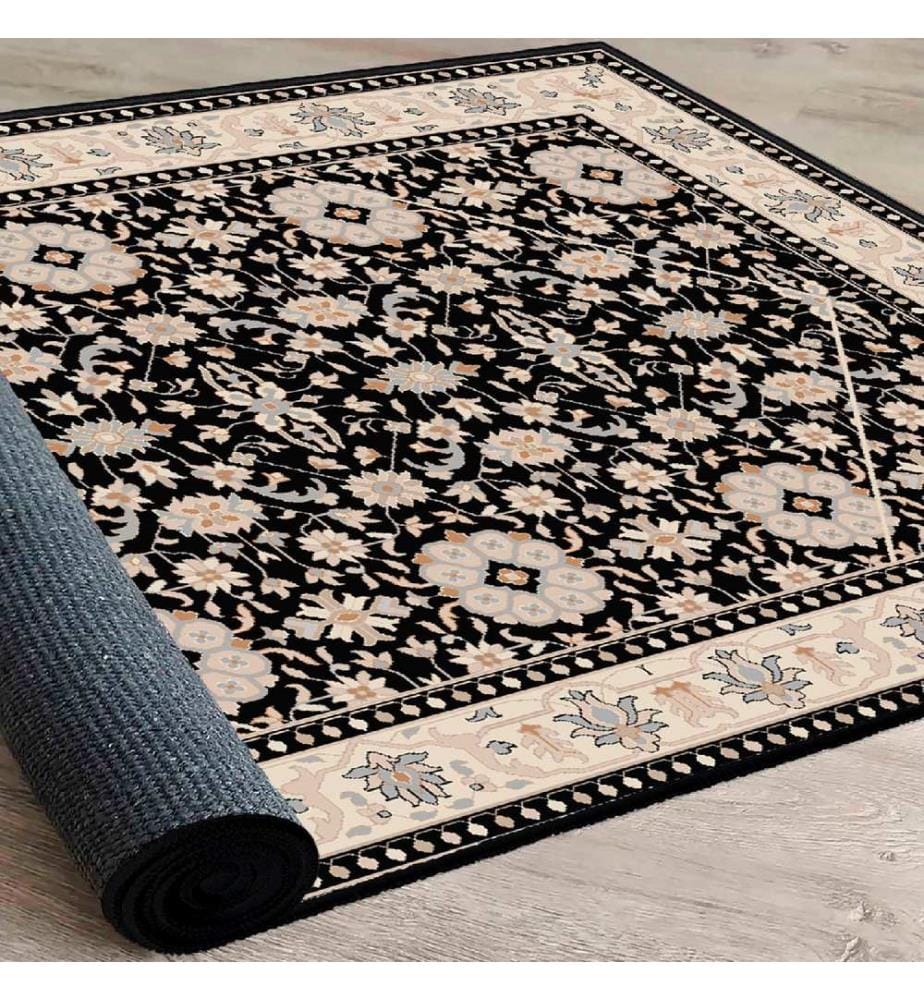 Tappeto, Crema, Cammello, Grigio, Grigio, Nero, 100% Cotone, 80 x 50 cm