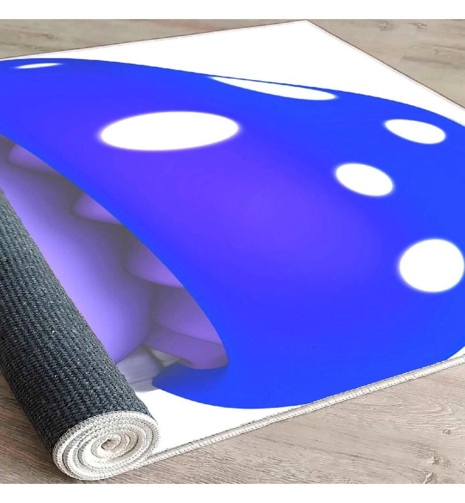 Tappeto, Bianco, Viola, 100% Cotone, 80 x 50 cm
