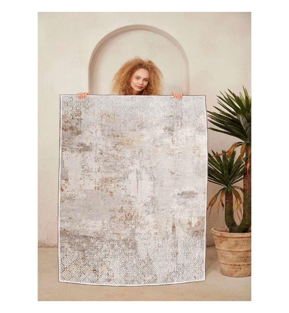 Tappeto, Crema, 100% cotone, 80 x 50 cm