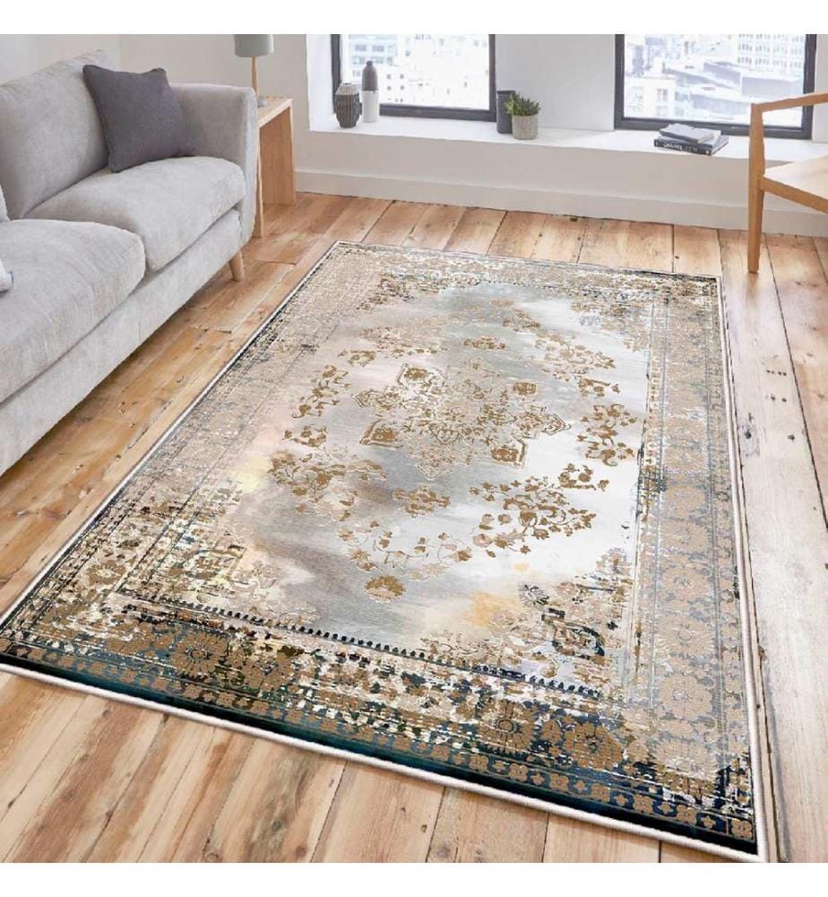 Tappeto, Crema, Grigio, Cammello, 100% cotone, 60 x 100 cm