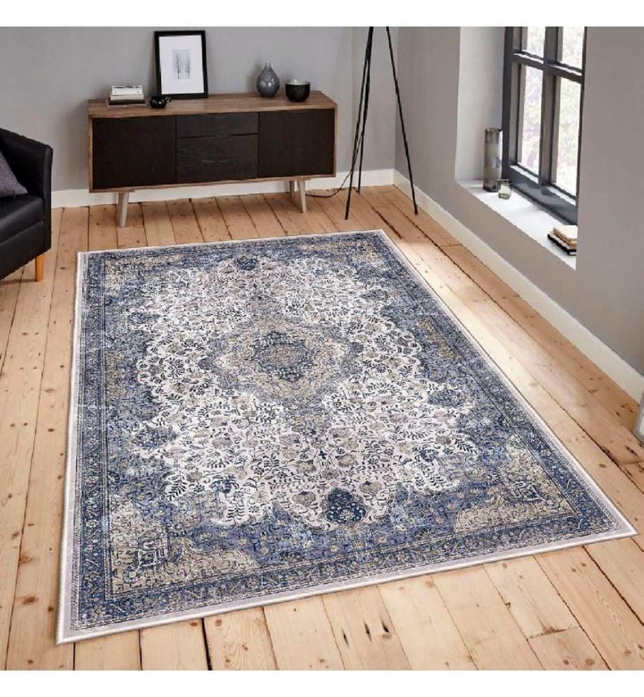 Tappeto, Crema, Grigio, Beige, 100% cotone, 80 x 50 cm