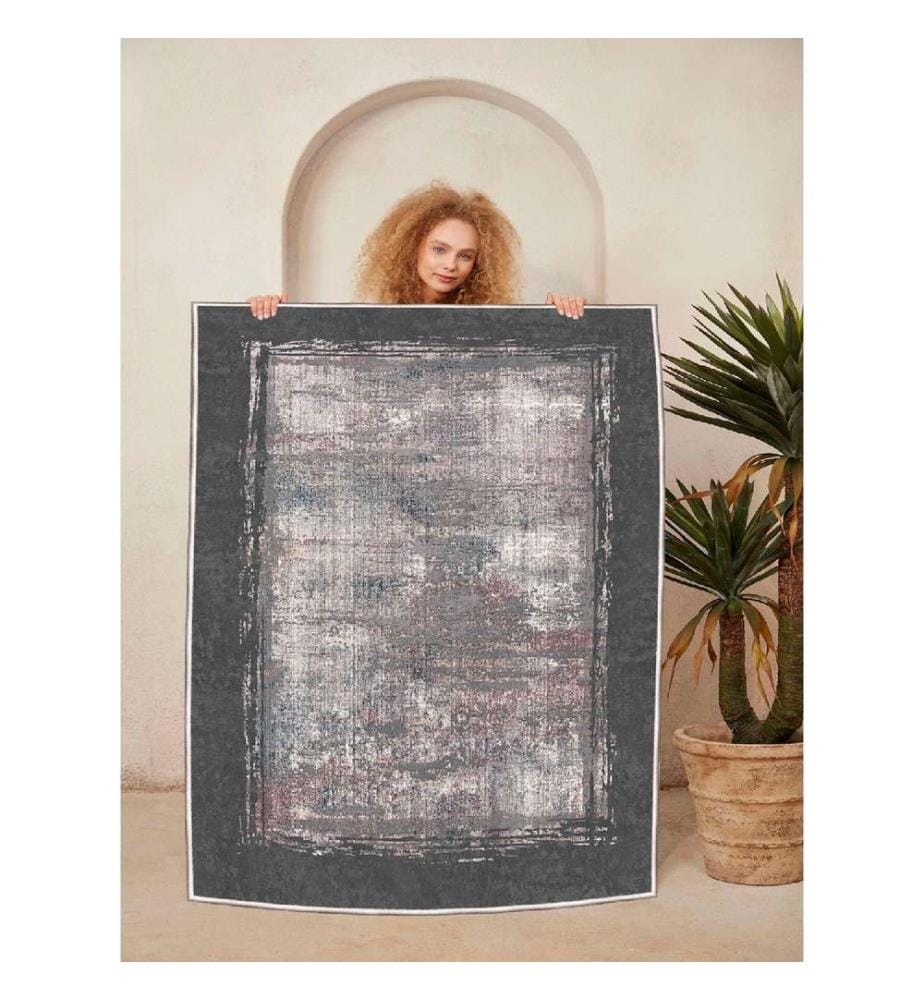 Tappeto, Bianco, Grigio, Visone, 100% Cotone, 60 x 100 cm