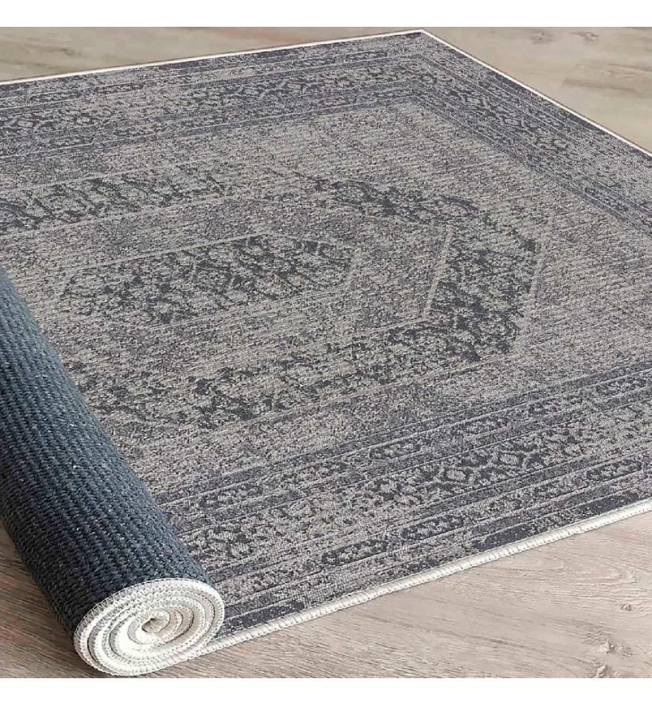 Tappeto, Grigio, Visone, 100% cotone, 80 x 50 cm