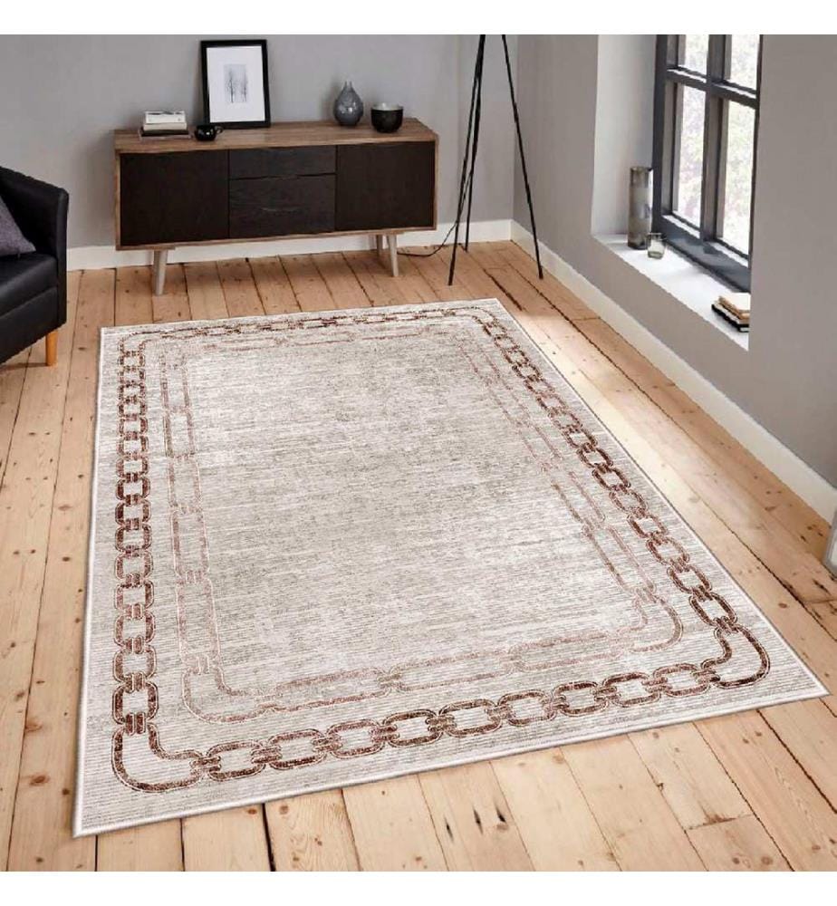 Tappeto, Crema, Beige, Marrone, 100% cotone, 60 x 100 cm