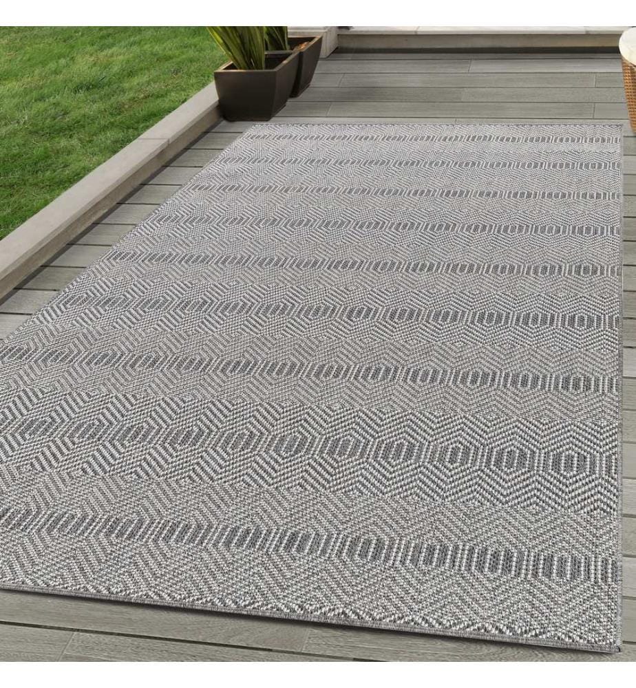 Tappeto, Grigio, 100% polipropilene, 120 x 170 cm