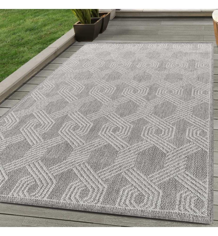 Carpet, Grey, 100% Polypropylene, 60 x 100 cm