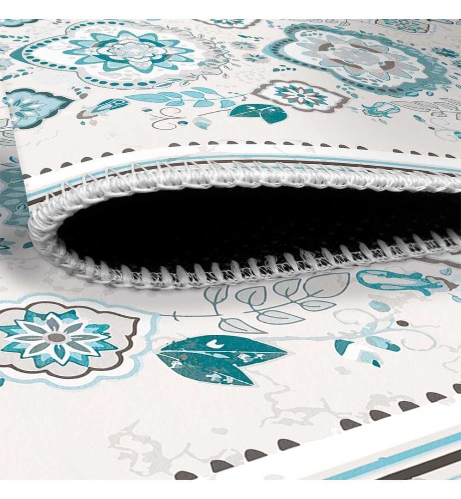 Tappeto, verde, 70% cotone / 30% ciniglia, 80 x 50 cm