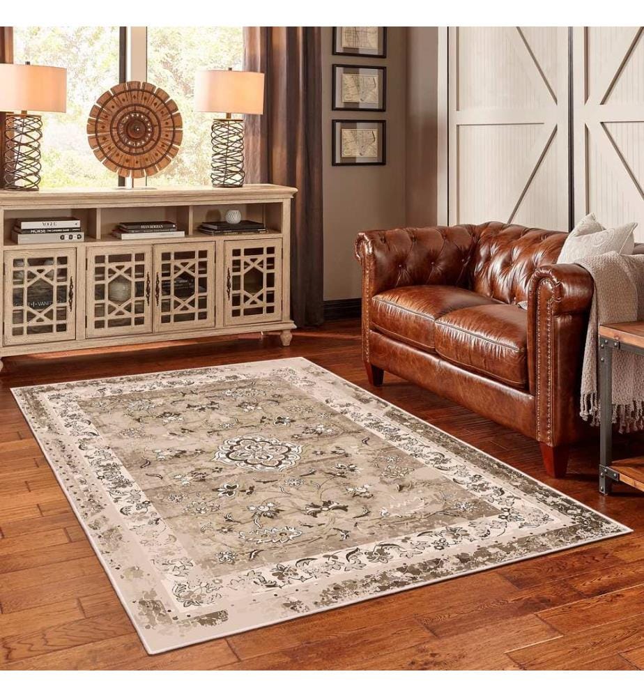 Tappeto, marrone, 70% cotone / 30% ciniglia, 80 x 50 cm