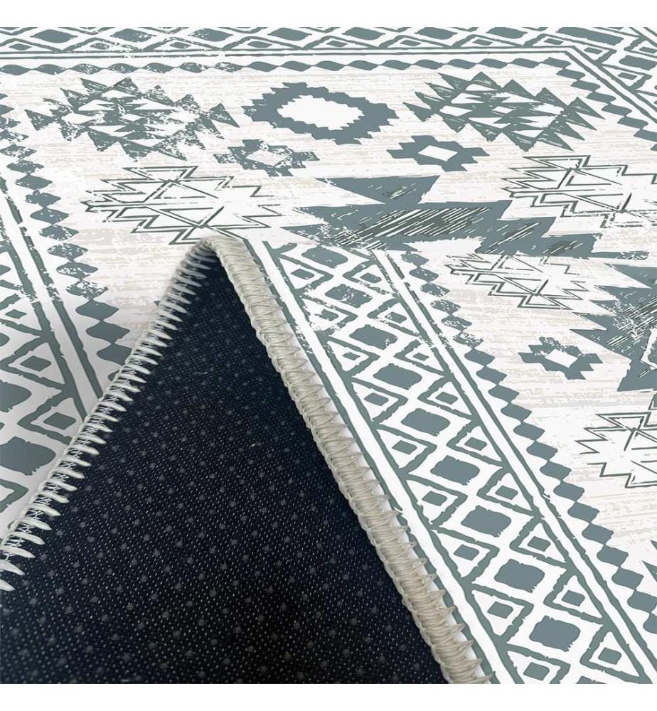 Tappeto, verde, 70% cotone / 30% ciniglia, 80 x 50 cm