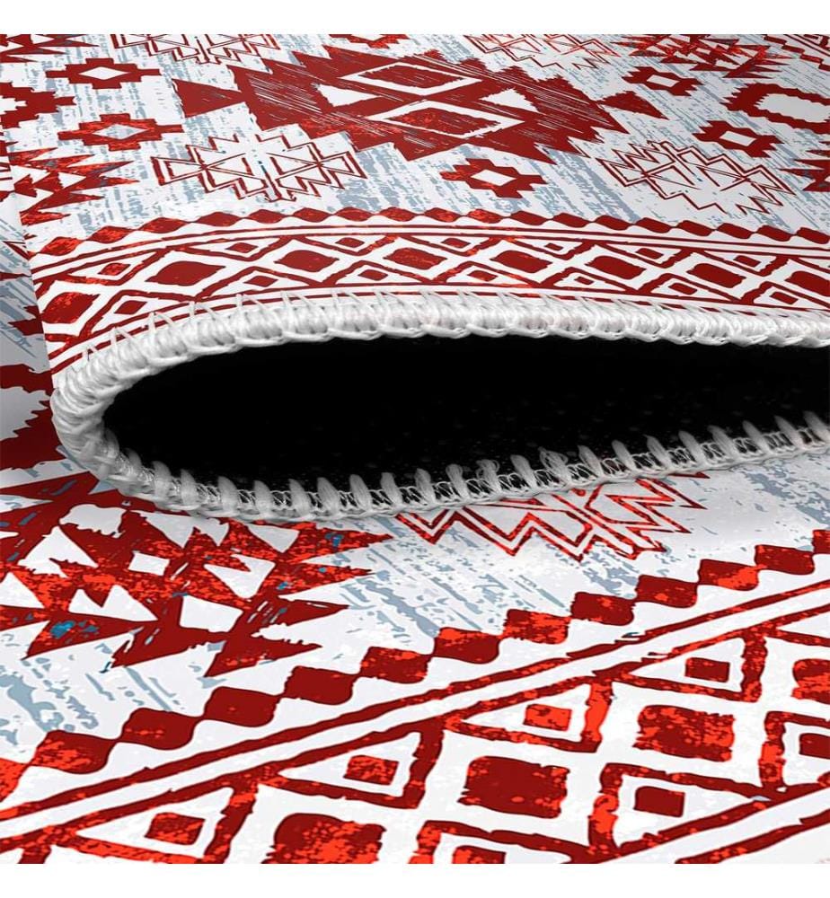 Tappeto, rosso, 70% cotone / 30% ciniglia, 80 x 50 cm