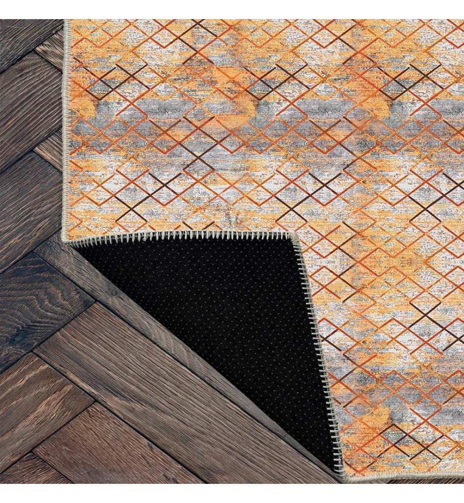 Tappeto, arancione, 70% cotone / 30% ciniglia, 80 x 50 cm