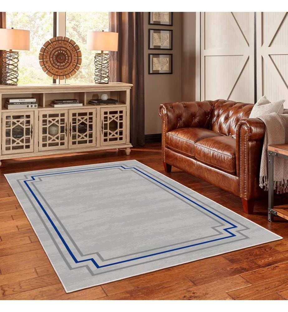 Tappeto, Grigio, 70% Cotone / 30% Ciniglia, 80 x 50 cm
