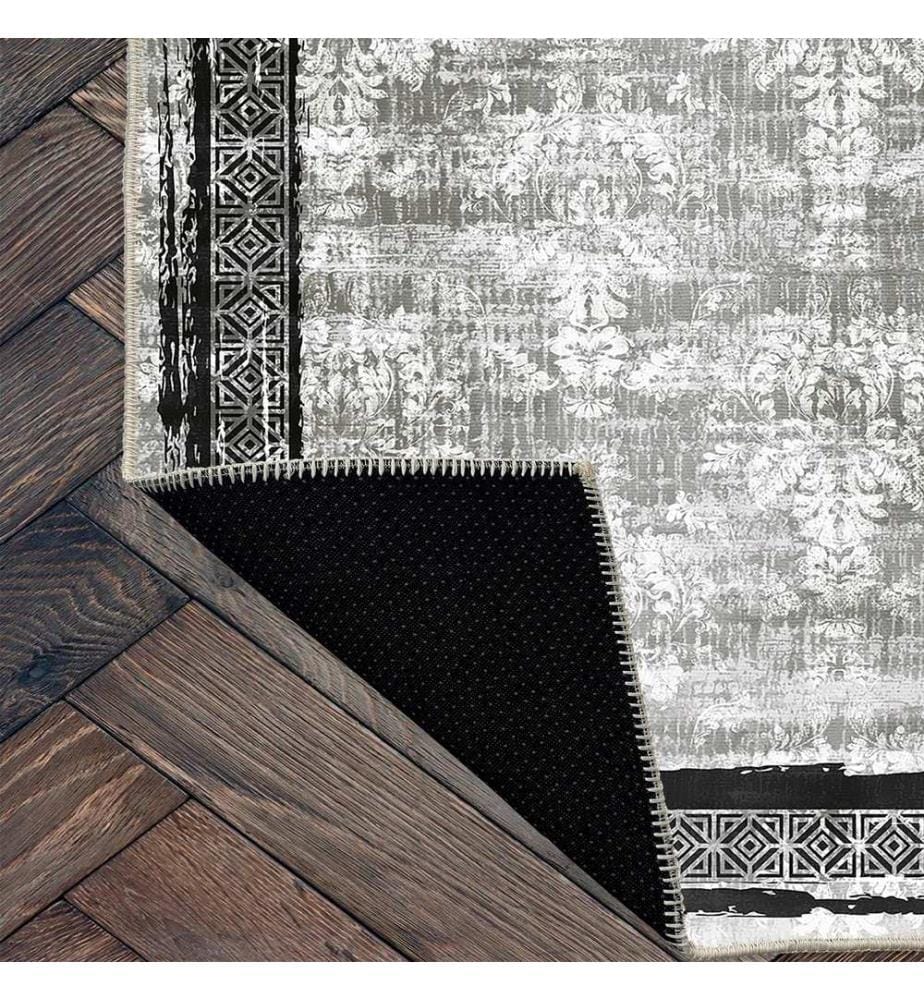 Tappeto, Grigio, 70% Cotone / 30% Ciniglia, 80 x 50 cm