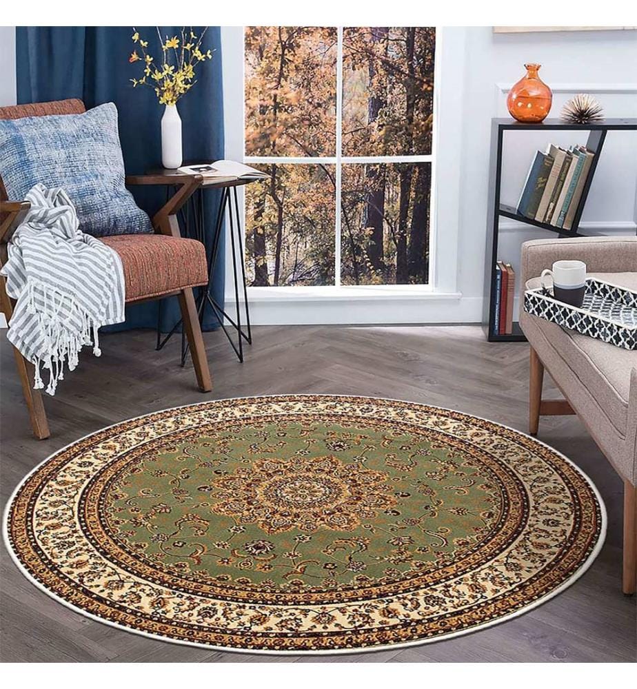 Tappeto, verde, 70% cotone / 30% ciniglia, 60 x 60 cm